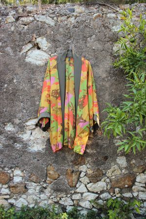 KIMONO silk crepe orange savana