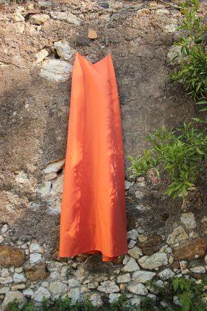 abito BIAS DRESS silk taffetà orange