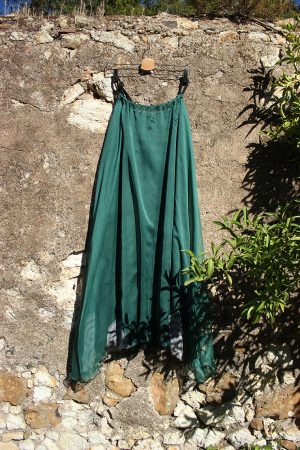 abito CREPON silk verde