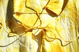 abito BIAS DRESS silk yellow tie and dye