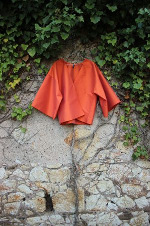 KIMONCINO silk arancio