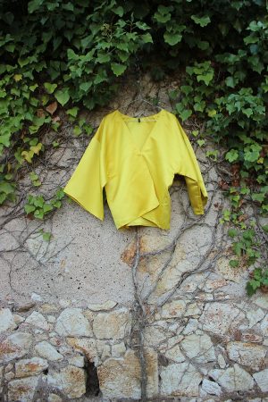 KIMONCINO silk yellow
