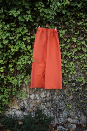 pantalone PALAZZO silk orange