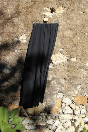 pantalone PALAZZO silk black