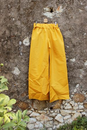 pantalone PALAZZO silk yellow