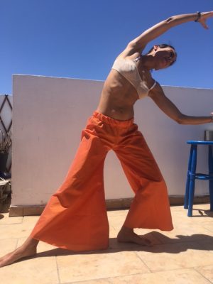 pantalone CARAVEL silk arancio